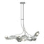 Hubbardton Forge 2024 Vintage Platinum Clear Glass with Frosted Diffuser (YE) Multi Pangea 6-Light Linear Pendant