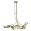 Hubbardton Forge 2024 Soft Gold Clear Glass with Frosted Diffuser (YE) Multi Pangea 6-Light Linear Pendant