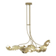 Hubbardton Forge 2024 Modern Brass Clear Glass with Frosted Diffuser (YE) Multi Pangea 6-Light Linear Pendant
