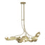 Hubbardton Forge 2024 Modern Brass Clear Glass with Frosted Diffuser (YE) Multi Pangea 6-Light Linear Pendant