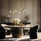 Hubbardton Forge 2024 Modern Brass Clear Glass with Frosted Diffuser (YE) Multi Pangea 6-Light Linear Pendant