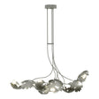 Hubbardton Forge 2024 Sterling Clear Glass with Frosted Diffuser (YE) Multi Pangea 6-Light Linear Pendant