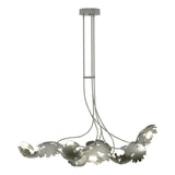 Hubbardton Forge 2024 Sterling Clear Glass with Frosted Diffuser (YE) Multi Pangea 6-Light Linear Pendant