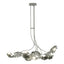 Hubbardton Forge 2024 Sterling Clear Glass with Frosted Diffuser (YE) Multi Pangea 6-Light Linear Pendant
