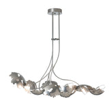 Hubbardton Forge 2024 Sterling Clear Glass with Frosted Diffuser (YE) Multi Pangea 6-Light Linear Pendant