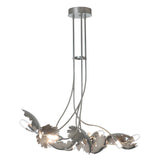 Hubbardton Forge 2024 Sterling Clear Glass with Frosted Diffuser (YE) Multi Pangea 6-Light Linear Pendant