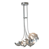 Hubbardton Forge 2024 Sterling Clear Glass with Frosted Diffuser (YE) Multi Pangea 6-Light Linear Pendant
