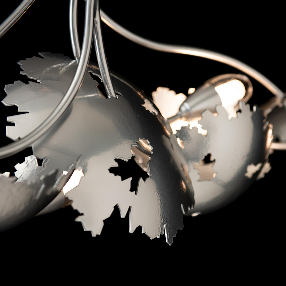 Hubbardton Forge 2024 Sterling Clear Glass with Frosted Diffuser (YE) Multi Pangea 6-Light Linear Pendant