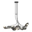 Hubbardton Forge 2024 Ink Clear Glass with Frosted Diffuser (YE) Multi Pangea 6-Light Linear Pendant