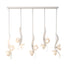 Hubbardton Forge 2024 White Frosted Glass (FD) Multi Mika 10-Light Pendant
