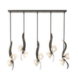 Hubbardton Forge 2024 Dark Smoke Frosted Glass (FD) Multi Mika 10-Light Pendant