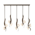 Hubbardton Forge 2024 Bronze Frosted Glass (FD) Multi Mika 10-Light Pendant