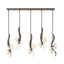Hubbardton Forge 2024 Bronze Frosted Glass (FD) Multi Mika 10-Light Pendant