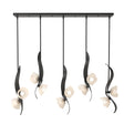 Hubbardton Forge 2024 Black Frosted Glass (FD) Multi Mika 10-Light Pendant