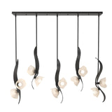 Hubbardton Forge 2024 Black Frosted Glass (FD) Multi Mika 10-Light Pendant