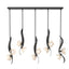 Hubbardton Forge 2024 Black Frosted Glass (FD) Multi Mika 10-Light Pendant