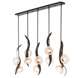 Hubbardton Forge 2024 Oil Rubbed Bronze Frosted Glass (FD) Multi Mika 10-Light Pendant