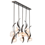 Hubbardton Forge 2024 Oil Rubbed Bronze Frosted Glass (FD) Multi Mika 10-Light Pendant