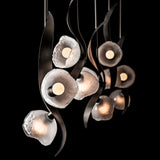 Hubbardton Forge 2024 Oil Rubbed Bronze Frosted Glass (FD) Multi Mika 10-Light Pendant