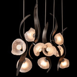 Hubbardton Forge 2024 Oil Rubbed Bronze Frosted Glass (FD) Multi Mika 10-Light Pendant