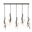 Hubbardton Forge 2024 Natural Iron Frosted Glass (FD) Multi Mika 10-Light Pendant