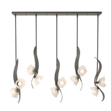 Hubbardton Forge 2024 Natural Iron Frosted Glass (FD) Multi Mika 10-Light Pendant