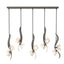 Hubbardton Forge 2024 Natural Iron Frosted Glass (FD) Multi Mika 10-Light Pendant