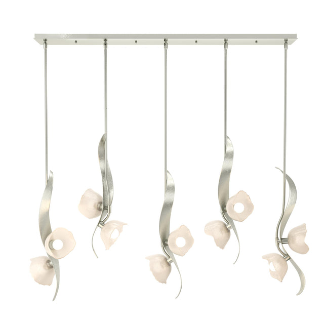 Hubbardton Forge 2024 Sterling Frosted Glass (FD) Multi Mika 10-Light Pendant