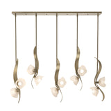 Hubbardton Forge 2024 Soft Gold Frosted Glass (FD) Multi Mika 10-Light Pendant