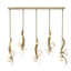 Hubbardton Forge 2024 Modern Brass Frosted Glass (FD) Multi Mika 10-Light Pendant