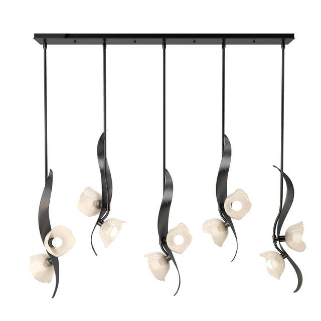 Hubbardton Forge 2024 Ink Frosted Glass (FD) Multi Mika 10-Light Pendant