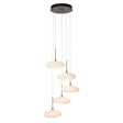 Hubbardton Forge 2025 Dark Smoke Shell Glass (GS) Standard Clouds 5-Light Pendant