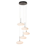 Hubbardton Forge 2025 Dark Smoke Shell Glass (GS) Standard Clouds 5-Light Pendant