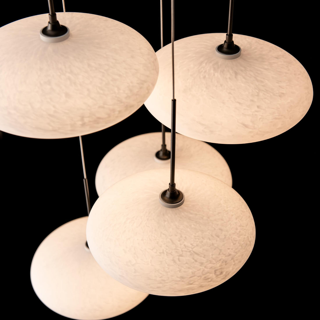 Hubbardton Forge 2025 Dark Smoke Shell Glass (GS) Standard Clouds 5-Light Pendant