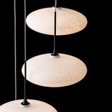 Hubbardton Forge 2025 Black Shell Glass (GS) Standard Clouds 9-Light Pendant