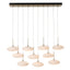 Hubbardton Forge 2025 Modern Brass Shell Glass (GS) Standard Clouds 10-Light Pendant