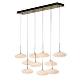 Hubbardton Forge 2025 Modern Brass Shell Glass (GS) Standard Clouds 10-Light Pendant