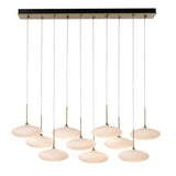 Hubbardton Forge 2025 Modern Brass Shell Glass (GS) Standard Clouds 10-Light Pendant