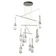 Hubbardton Forge 2025 Vintage Platinum Clear Glass (ZM) Standard Link 10-Light Clear Glass Mobile Pendant