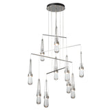Hubbardton Forge 2025 Vintage Platinum Clear Glass (ZM) Standard Link 10-Light Clear Glass Mobile Pendant