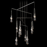 Hubbardton Forge 2025 Vintage Platinum Clear Glass (ZM) Standard Link 10-Light Clear Glass Mobile Pendant