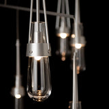 Hubbardton Forge 2025 Vintage Platinum Clear Glass (ZM) Standard Link 10-Light Clear Glass Mobile Pendant
