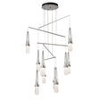 Hubbardton Forge 2025 Sterling Clear Bubble Glass (YG) Standard Link 10-Light Blown Glass Mobile Pendant