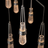 Hubbardton Forge 2025 Sterling Clear Bubble Glass (YG) Standard Link 10-Light Blown Glass Mobile Pendant
