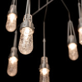 Hubbardton Forge 2025 Sterling Clear Bubble Glass (YG) Standard Link 10-Light Blown Glass Mobile Pendant