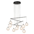 Hubbardton Forge 2025 Oil Rubbed Bronze Frosted Glass (FD) Standard Fritz Globe 10-Light Mobile Pendant