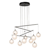 Hubbardton Forge 2025 Oil Rubbed Bronze Frosted Glass (FD) Standard Fritz Globe 10-Light Mobile Pendant