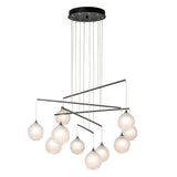 Hubbardton Forge 2025 Oil Rubbed Bronze Frosted Glass (FD) Standard Fritz Globe 10-Light Mobile Pendant