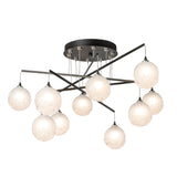 Hubbardton Forge 2025 Oil Rubbed Bronze Frosted Glass (FD) Standard Fritz Globe 10-Light Mobile Pendant