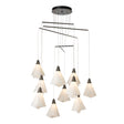 Hubbardton Forge 2025 Dark Smoke Spun Frost (SH) Standard Mobius 10-Light Mobile Pendant